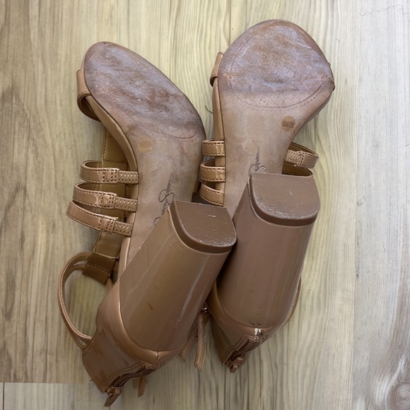 Jessica Simpson Patent Leather Open Toe Sandals - Picture 5 of 5